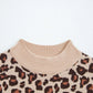 Leopard Print High Neck Shift Mini Sweater Dress - MegaSuperStar