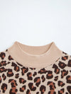 🌸 Leopard Print Sweater Dress - High Neck Shift Mini Style 🌸 thumbnail