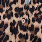 Leopard Print Lace Trim Short Sleeve Shirt - MegaSuperStar