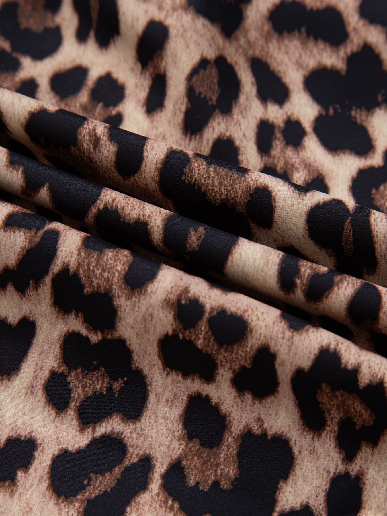 Leopard Print Lace Trim Short Sleeve Shirt - MegaSuperStar