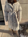 Longline Padded Winter Coat with Belted thumbnail