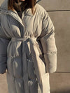 Longline Padded Winter Coat with Belted thumbnail