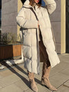 Longline Padded Winter Coat with Belted thumbnail