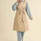 MABLE Layered Trench Coat with Denim Jacket for Stylish Versatility - MegaSuperStar
