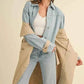 MABLE Layered Trench Coat with Denim Jacket for Stylish Versatility - MegaSuperStar