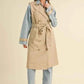 MABLE Layered Trench Coat with Denim Jacket for Stylish Versatility - MegaSuperStar
