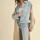 MABLE Layered Trench Coat with Denim Jacket for Stylish Versatility - MegaSuperStar