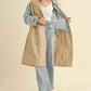 MABLE Layered Trench Coat with Denim Jacket for Stylish Versatility - MegaSuperStar