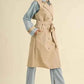 MABLE Layered Trench Coat with Denim Jacket for Stylish Versatility - MegaSuperStar