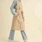MABLE Layered Trench Coat with Denim Jacket for Stylish Versatility - MegaSuperStar
