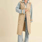 MABLE Layered Trench Coat with Denim Jacket for Stylish Versatility - MegaSuperStar