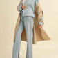 MABLE Layered Trench Coat with Denim Jacket for Stylish Versatility - MegaSuperStar