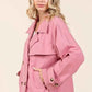 Mittoshop Double Breasted Trench Coat Jacket with Long Sleeves - MegaSuperStar
