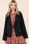 🌸 Mittoshop Double Breasted Trench Coat Jacket with Long Sleeves 🌸 thumbnail