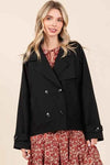 🌸 Mittoshop Double Breasted Trench Coat Jacket with Long Sleeves 🌸 thumbnail