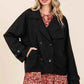 Mittoshop Double Breasted Trench Coat Jacket with Long Sleeves - MegaSuperStar