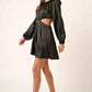 Mittoshop Satin Mini Dress with Side Cutout Detail - MegaSuperStar