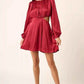 Mittoshop Satin Side Cutout Mini Dress for Effortless Chic Style - MegaSuperStar