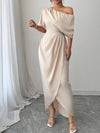 One-Shoulder Satin Maxi Dress thumbnail