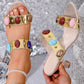 Open Toe Block Heels Sandals - MegaSuperStar