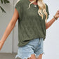 Openwork Short Sleeve Knit Top - MegaSuperStar