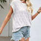 Openwork Short Sleeve Knit Top - MegaSuperStar