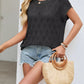 Openwork Short Sleeve Knit Top - MegaSuperStar