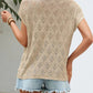 Openwork Short Sleeve Knit Top - MegaSuperStar
