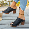 Peep Toe Block Heel Sandals thumbnail