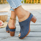 Peep Toe Block Heel Sandals - MegaSuperStar