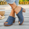 Peep Toe Block Heel Sandals thumbnail