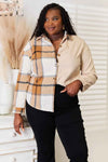 💕 Perfee Plaid Print Dropped Shoulder Shirt for Stylish Comfort 💕 thumbnail