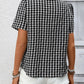 Plaid Button - Up Short Sleeve Shirt - MegaSuperStar