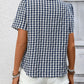 Plaid Button - Up Short Sleeve Shirt - MegaSuperStar