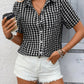 Plaid Button - Up Short Sleeve Shirt - MegaSuperStar