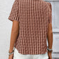 Plaid Button - Up Short Sleeve Shirt - MegaSuperStar