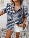 🌸 Plaid Short Sleeve Shirt - Stylish Button-Up for Every Occasion 🌸 thumbnail