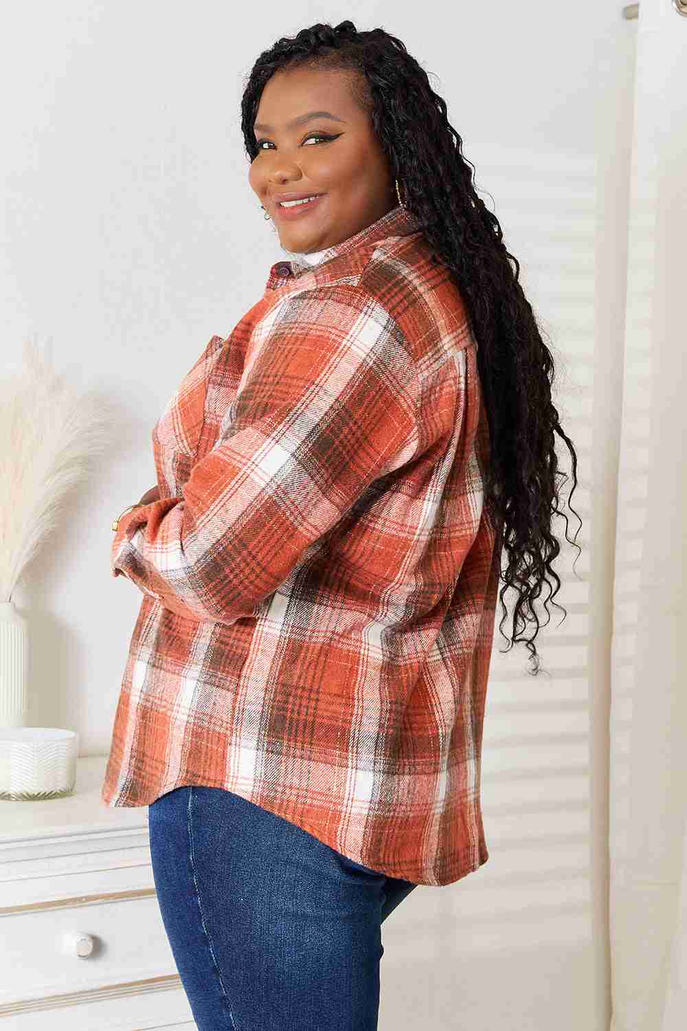 Plaid Collared Long Sleeve Shirt for a Stylish Look - MegaSuperStar