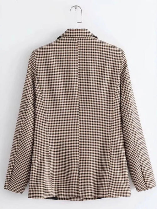 Customer styling 💖 Plaid Lapel Blazer - Professional Polish 💖