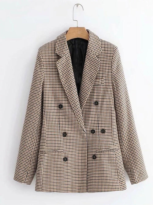 Customer styling 💖 Plaid Lapel Blazer - Professional Polish 💖
