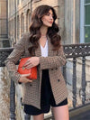 💖 Plaid Lapel Blazer - Professional Polish 💖 thumbnail