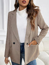 💕 Plaid Lapel Collar Blazer - Timeless Elegance 💕 thumbnail