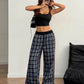 🌸 Plaid Wide Leg Pants - Classic Sophistication 🌸 - MegaSuperStar