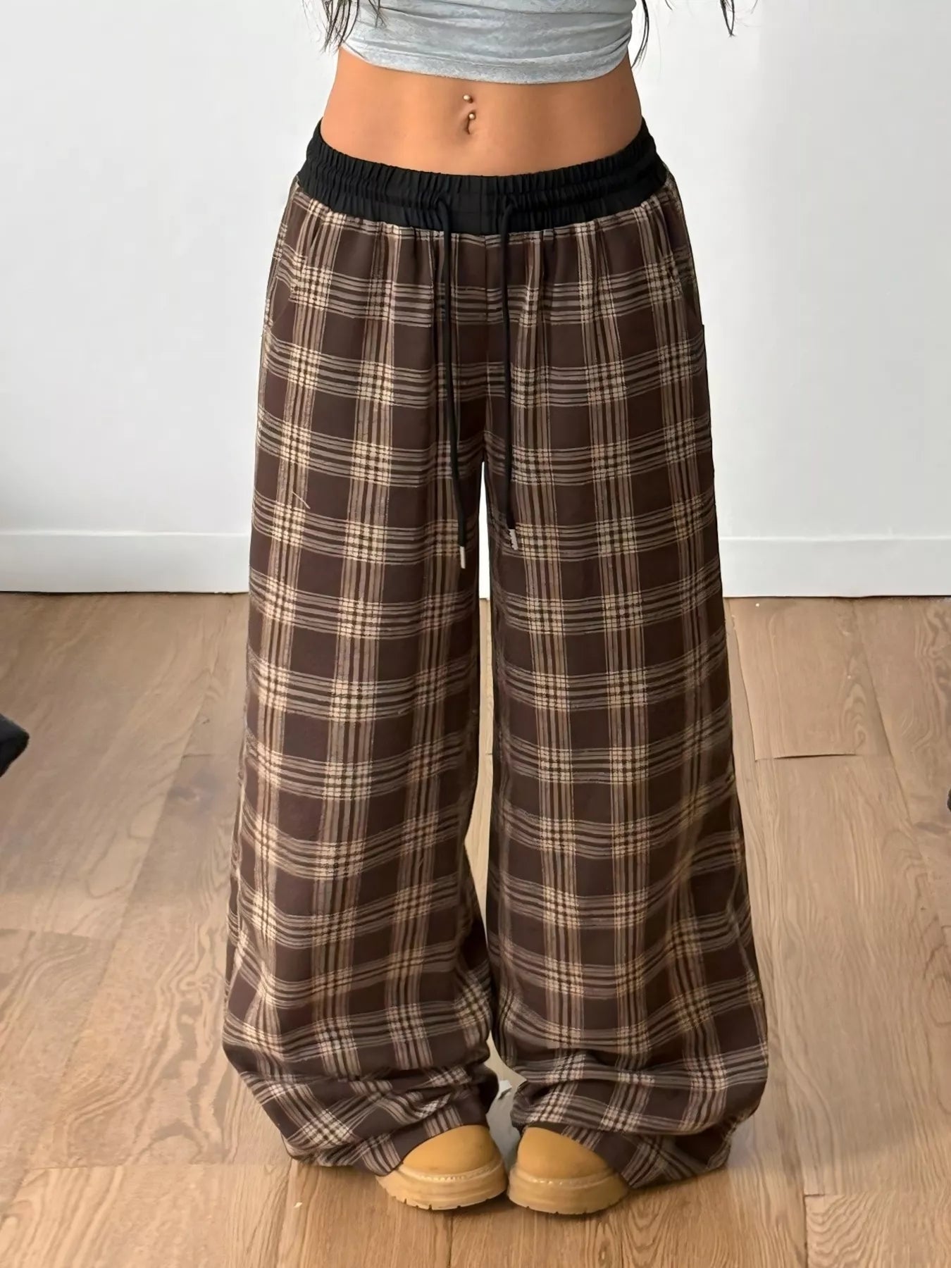 🌸 Plaid Wide Leg Pants - Classic Sophistication 🌸 - MegaSuperStar
