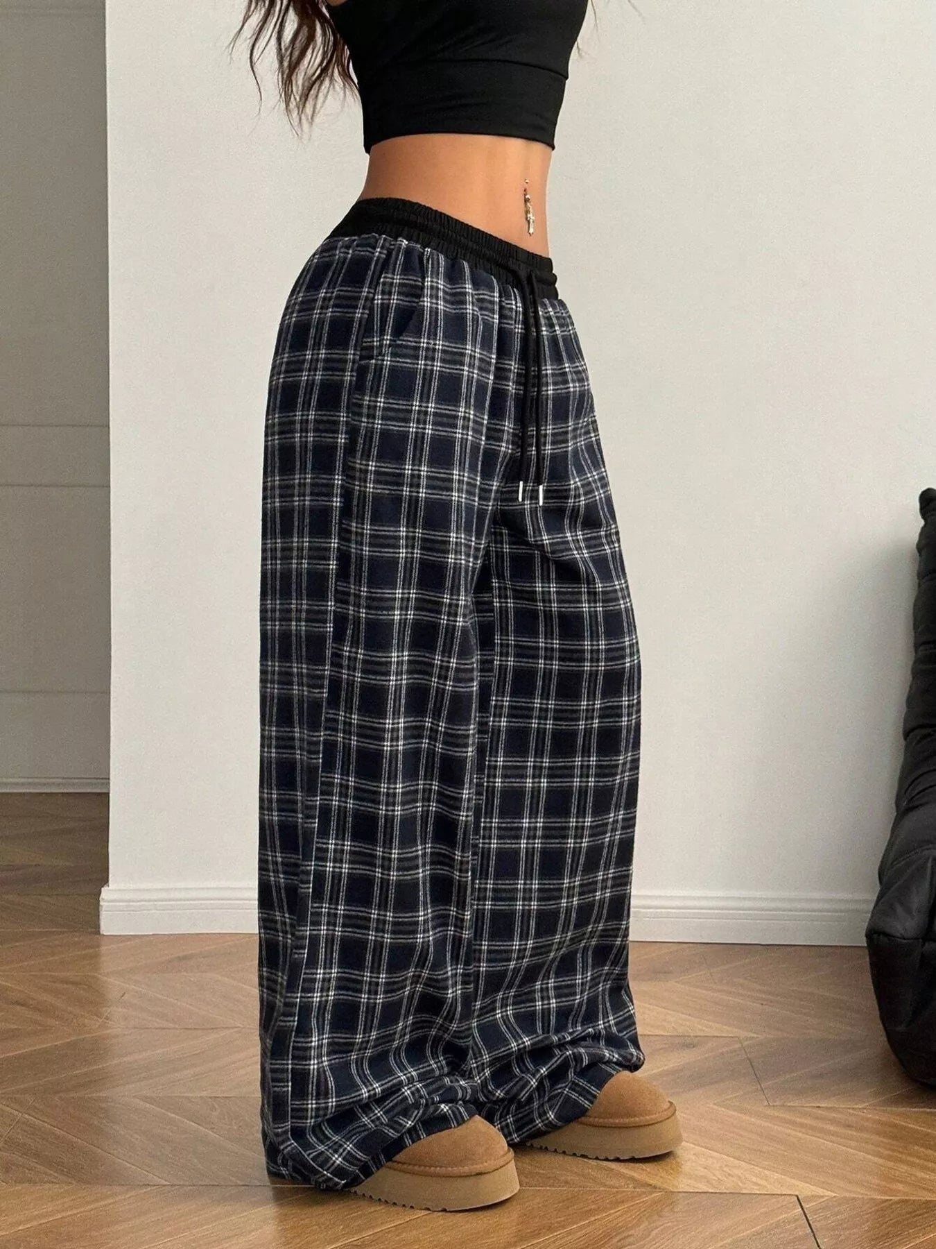 🌸 Plaid Wide Leg Pants - Classic Sophistication 🌸 - MegaSuperStar