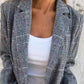 💕 Plus Size Plaid Single - Breasted Blazer - Flattering Fit 💕 - MegaSuperStar