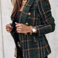 🌸 Plus Size Plaid Tweed Blazer - Luxury Tailoring 🌸 - MegaSuperStar