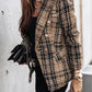 🌸 Plus Size Plaid Tweed Blazer - Luxury Tailoring 🌸 - MegaSuperStar