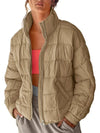 💕 Pocketed Plaid Winter Coat - Quilted Zip Up for Stylish Warmth 💕 thumbnail