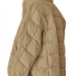 Pocketed Plaid Quilted Zip Up Winter Coat - MegaSuperStar